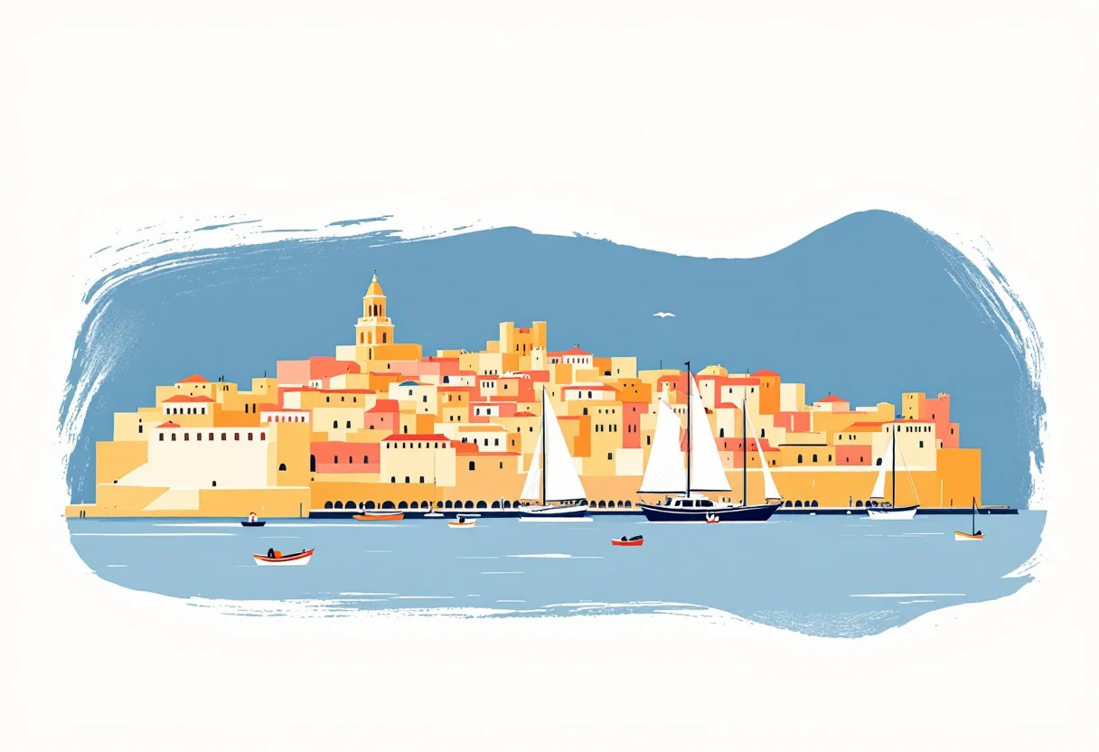 La Valeta, en Malta en ilustración, para la guía de requisitos para viajar a Malta