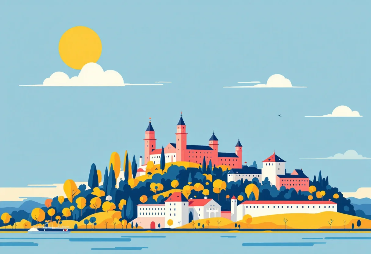 Requisitos de entrada: Eslováquia O castelo de Bratislava em ilustração, para o guia de requisitos de entrada: Eslováquia